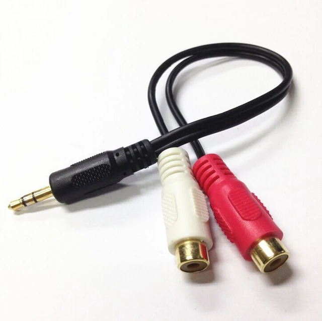 3.5mm Jack Male to 2 RCA Female Jack RCA Stereo Audio Cable Converter  Adapter High Quality