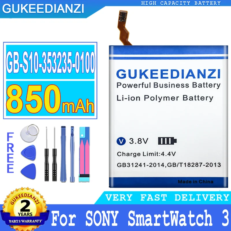 Gb-S10-353235-0100 850Mah Batteria Ad Alta Capacità Per Sony Smartwatch 3 Smartwatch Ch3 Sw3 Swr50 3Sas Batterie Per Telefoni Cellulari