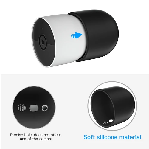Google Nest Cam (배터리) 용 방수 실리콘 케이스 보안 카메라 보호 커버 스킨 야외 자외선 방지 액세서리 2