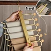 6 in 1 Magic Pants Hanger,Multi-function Storage Holder for Home Travel,Multi Layer Aluminium Pants Rack with 360 Rotatable Hook 3
