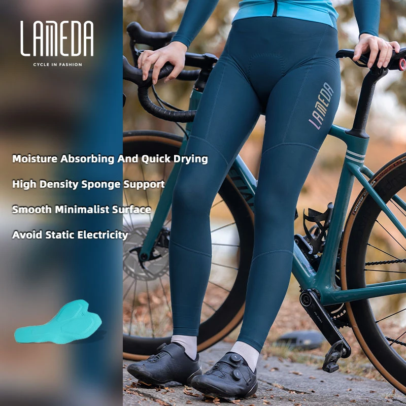 Ameda Women's Cycling Pants Warm Fleece Long Pants 5-15 ℃ Winter Autumn Bicycle Anti-uv Mtb Road Bike Trousers