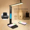 LAOPAO 10W QI Wireless Charging LED Desk Lamp USB Charging Port Sliding Dimmable Auto Timer with Night Light Table Lamp 2