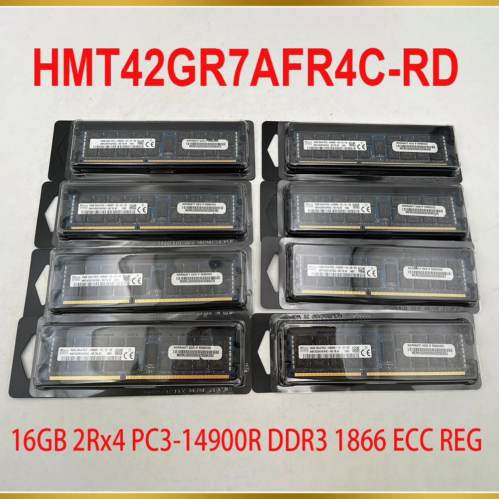 1 Pcs For RAM 16G 16GB 2Rx4 PC3 14900R DDR3 1866 ECC REG Server Memory HMT42GR7AFR4C