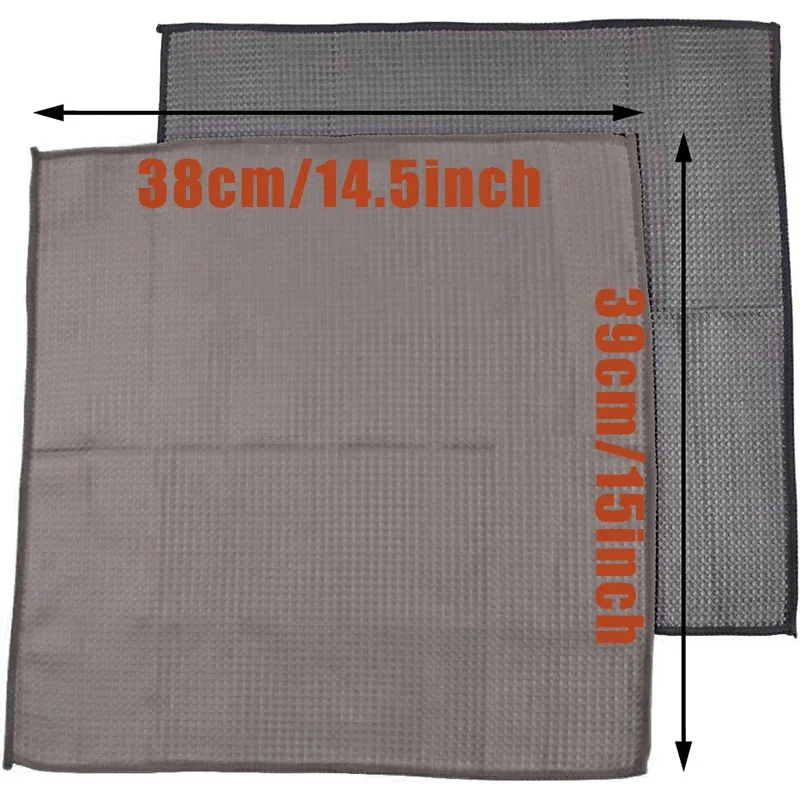 1/4/8Pcs Large Waffle Weave Matter Microfiber Drying Towel Car Cleaning Detailing Interior Window Cloth Quick Dry 14.5&times;15Inch