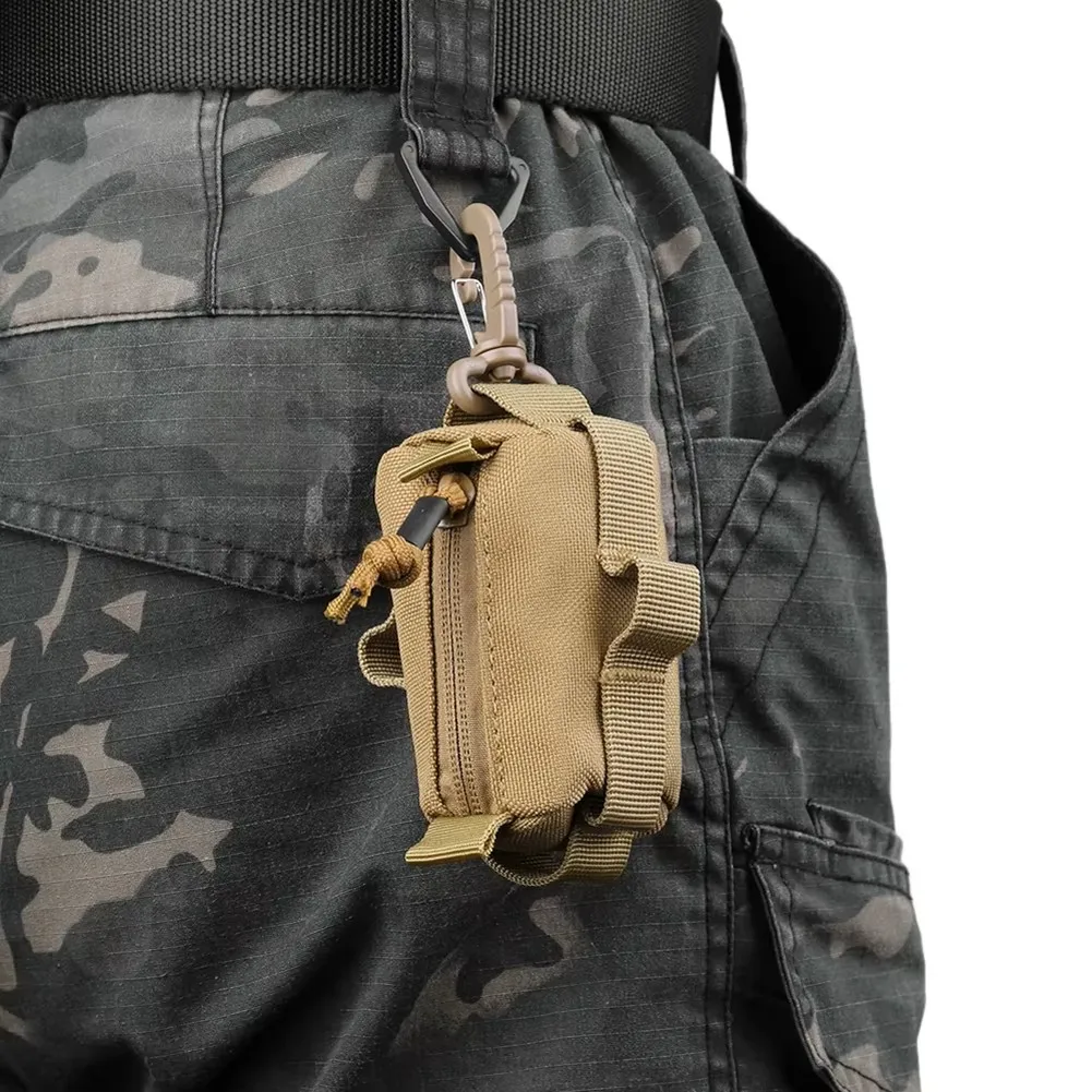 Taktische EDC-Tasche mit Reißverschluss, Schlüsselkartenhalter, Geldbörsen, Organizer, Aufbewahrung, Geldbörse für Camping, Wandern, mehrfarbige Optionen – Detail 2