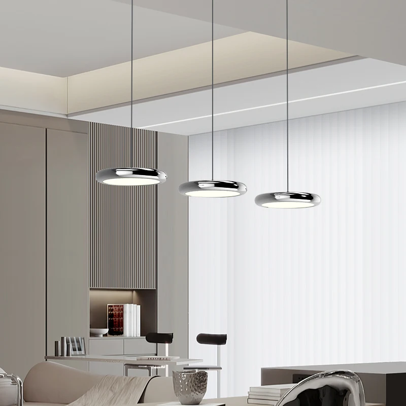 

Three minimalist droplight restaurant droplight contracted Nordic style study bedroom chandeliers three color light source