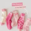 Spring Girls Socks Baby Sweet Rosy Bowknot Pattern Socks Cotton Socks Children Calf Socks Kids Socks 5 Pairs 1