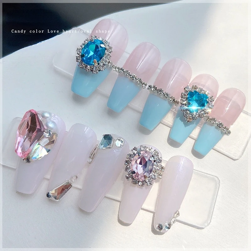 10 Pcs 3D Nails Art Rhinestones Luxury Shiny Nail Diamonds