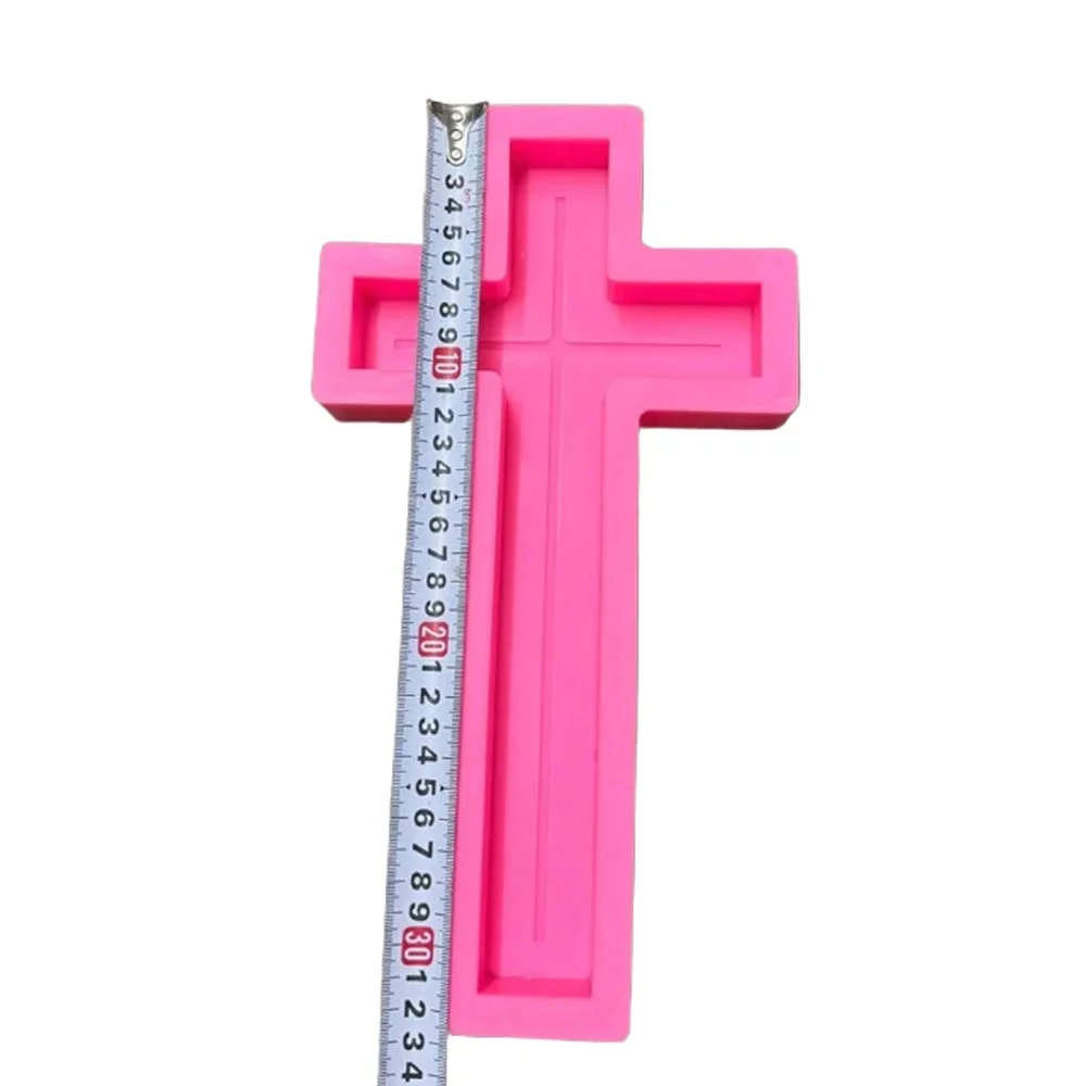 30cm Large Blessed Cross Mold Cross Silicone Candle Mold Resin Craft Gifts Easter Jesus Home Decoration