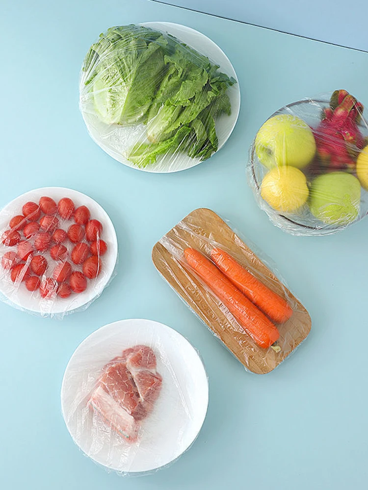 Disposable Plastic Wrap Bag Household Thickened Fresh Keeping Bag Refrigerator Fruit Sealing Universal Fresh Keeping Cover fresh keeping bags