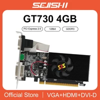 SJS Video Card GeForce GT730 Display Vga Cards 4GB DDR3 128Bit Computer Graphics Card for NVIDIA Game PC GT 730 4GD3 HDMI DVI 1