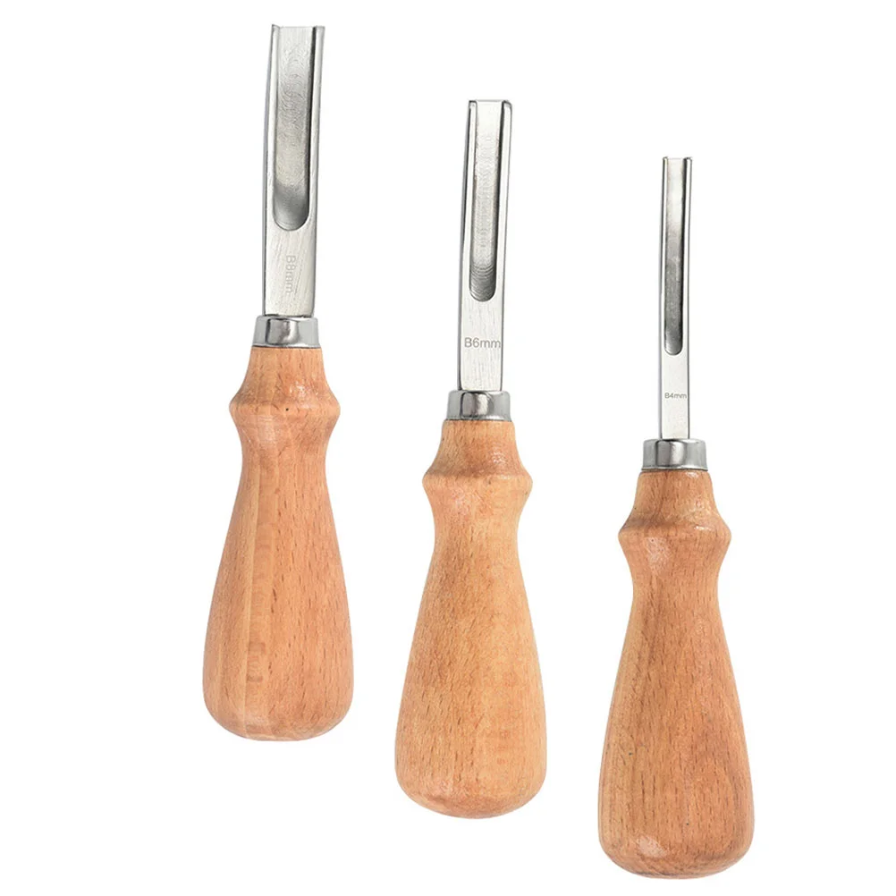 

3 Pcs Edger Carving Tool Grinding Chromium Wood Handle Sanding Tools