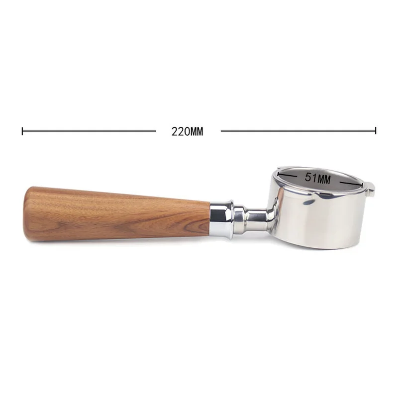 Portafilter Senza Fondo 51 Mm 2 Orecchie Per Macchina Espresso Delonghi | In Lega Di Zinco Con Cestello Filtro, Ricambio Per ECP3420, EC155, ECO310 E Molti Altri Modelli