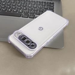 Luxury Transparent Airbag Soft Silicone Shockproof Case for Google Pixel 10 Pro (Purple)