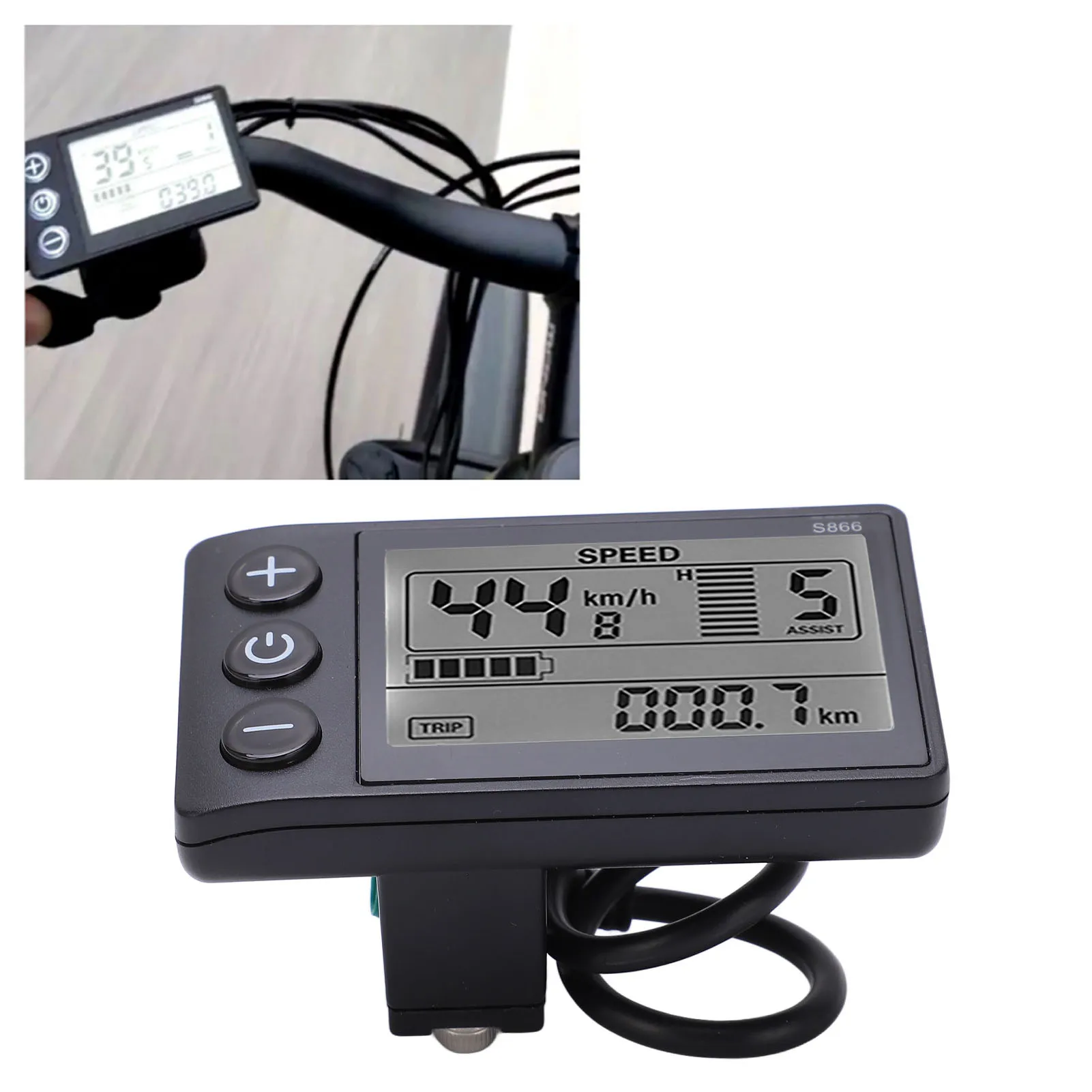 Description Picture 5 of item24V/36V Display Meter, S866 LCD Display for Electric Bicycles: Waterproof Control Panel with Intuitive Large Screen