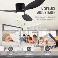 Modern LED Ceiling Fan Light Room decoration Low Floor Decorative Light Energy-saving Light With Fan In Bedroom And Home 2