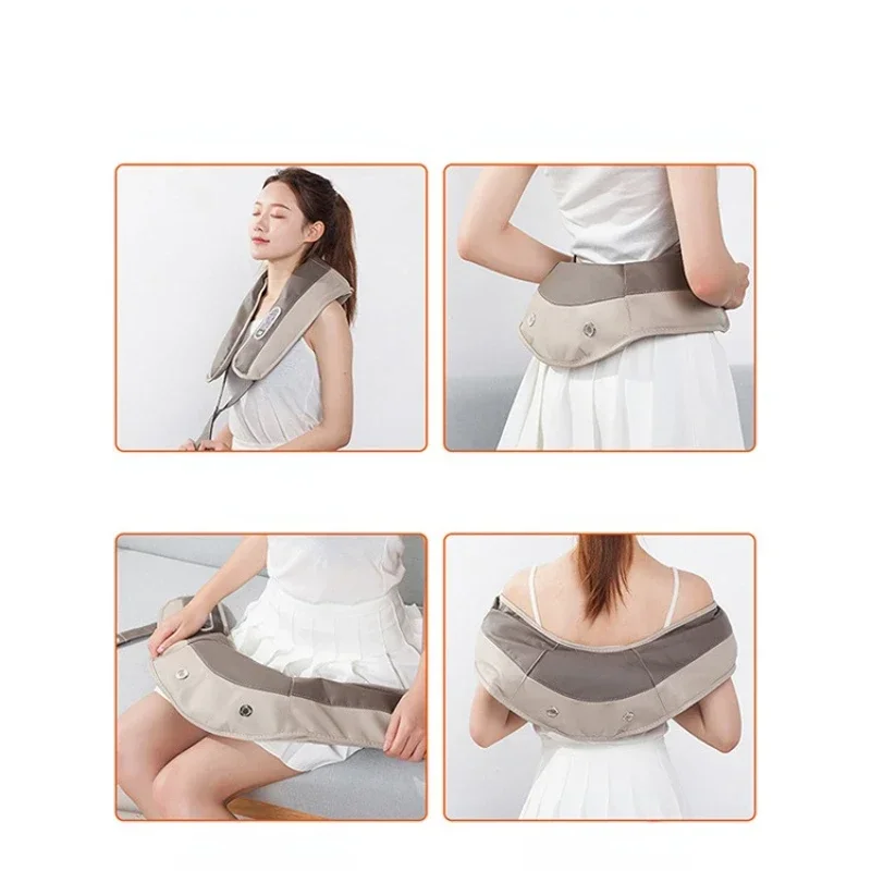Electrical Shiatsu U Shape Shawl Back Neck Shoulder Body Massager Device Infrared Heated Kneading Car/Home Shawl