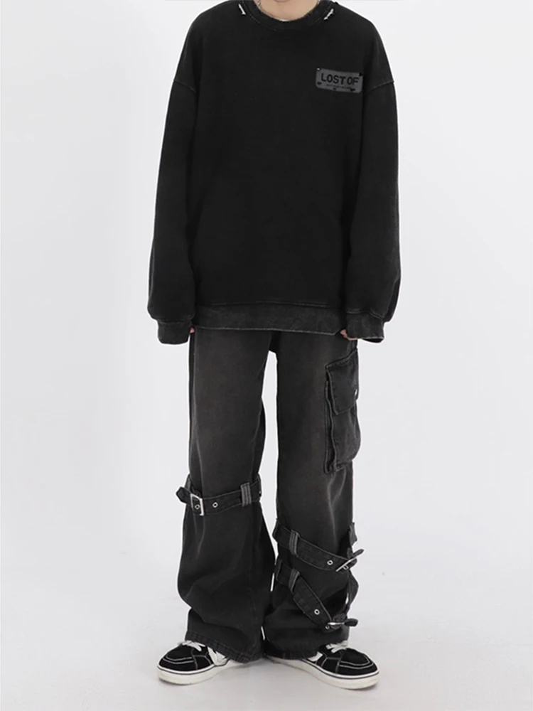 

Women Harajuku Y2k Baggy Cargo Jeans Denim Long Trousers Wide Leg Pants Streetwear Grunge Japanese Fashion Loose Casual Pocket