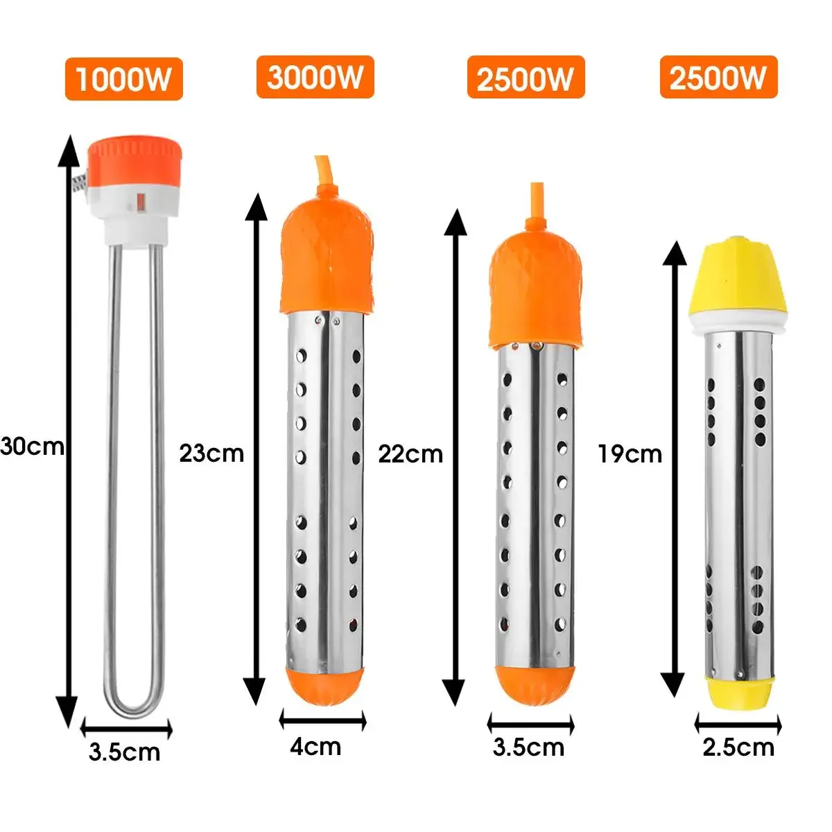 3000W Floating Electric Heater Boiler Water Heating Element Auto Power Off Immersion Suspension Bathroom Swimming Pool 220V 6