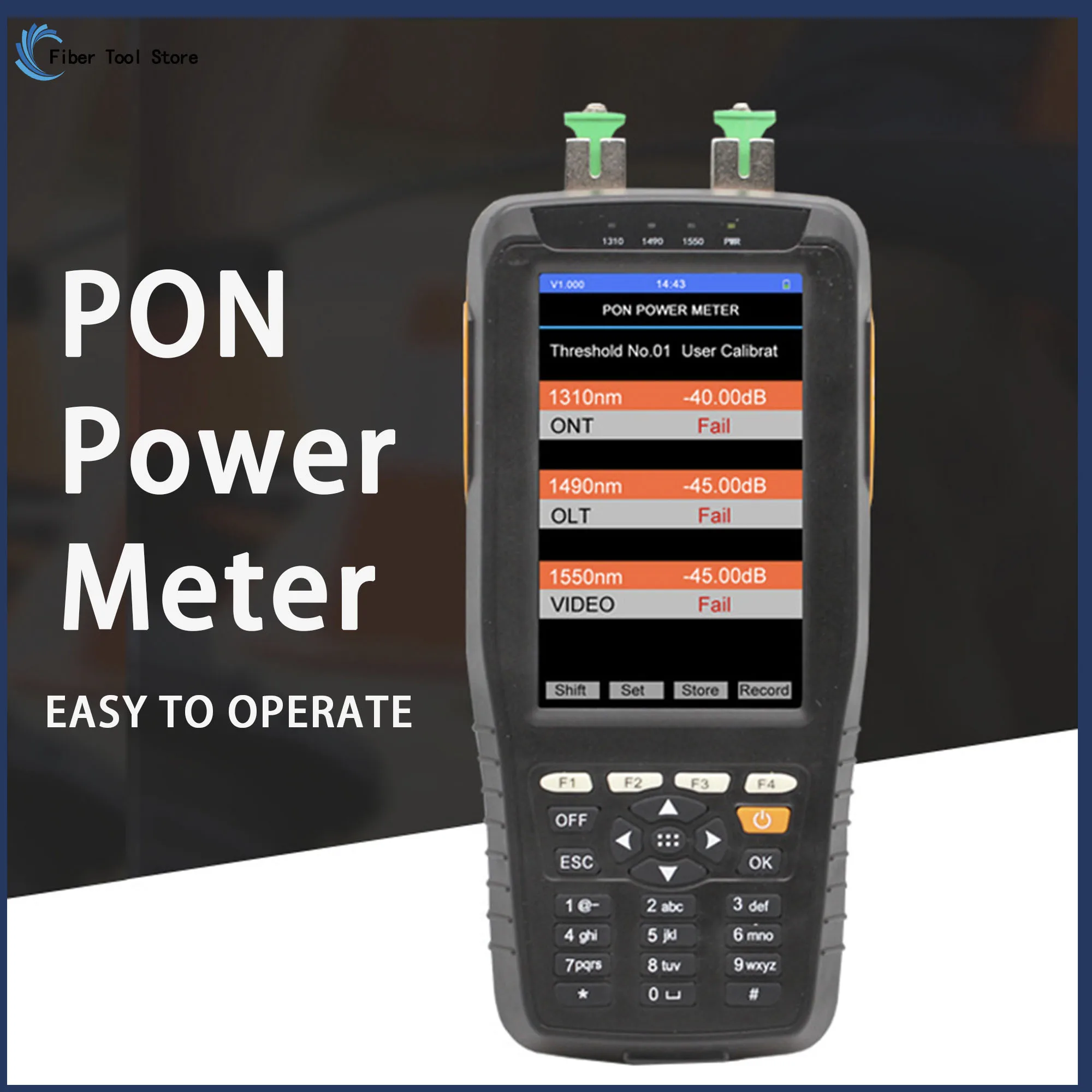 TM70B PON Power Meter OPM Built-in Lithium Battery Optical Fiber Tester VFL Fiber Optic Laser 1310nm 1490nm 1550nmOlt 1 Port PON