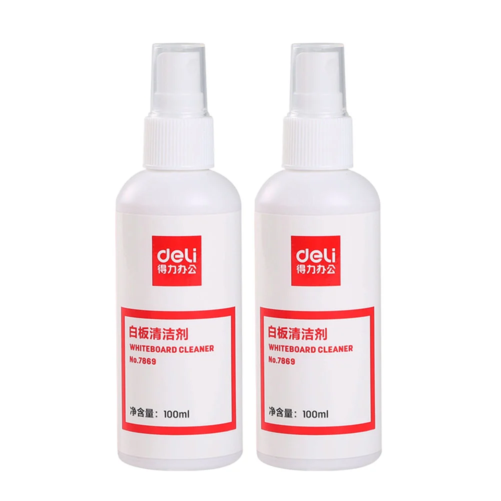 

2pcs Whiteboard Cleaner Spray Eraser Water 100ml Per Bottle Whiteboard Clean Water Spray