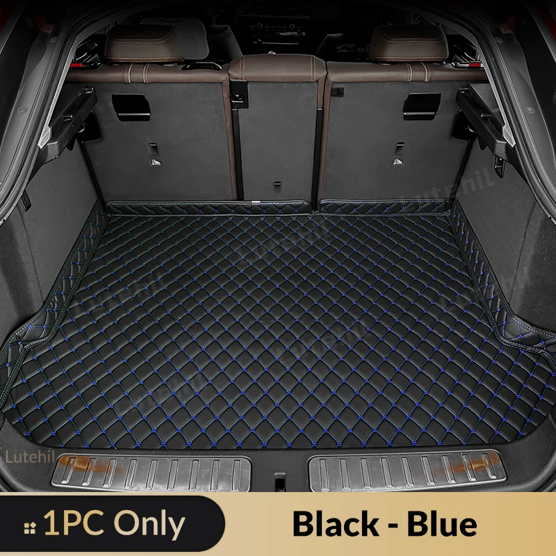 Tapis De Coffre Sur Mesure Pour Peugeot 5008 7 Places (2017-2025) | 3D, Noir Et Rouge, Imperméable | Protection Intérieure
