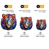 Tiger Wooden Puzzle, Irregular Animal shaped Pieces, High-difficulty Magic Puzzle Intellectual Toy, Family Game Home Decor 2