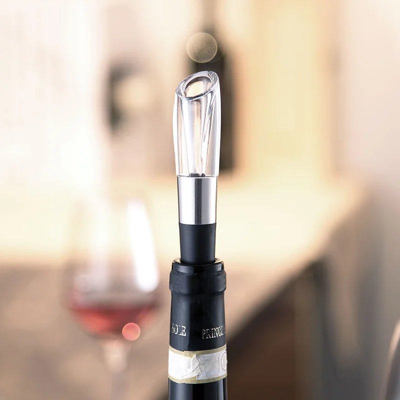 Circle Joy Fast Wine Decanter Mini Portable Wine Filter Air Intake Bottle Pourer Aerator For Family Bar