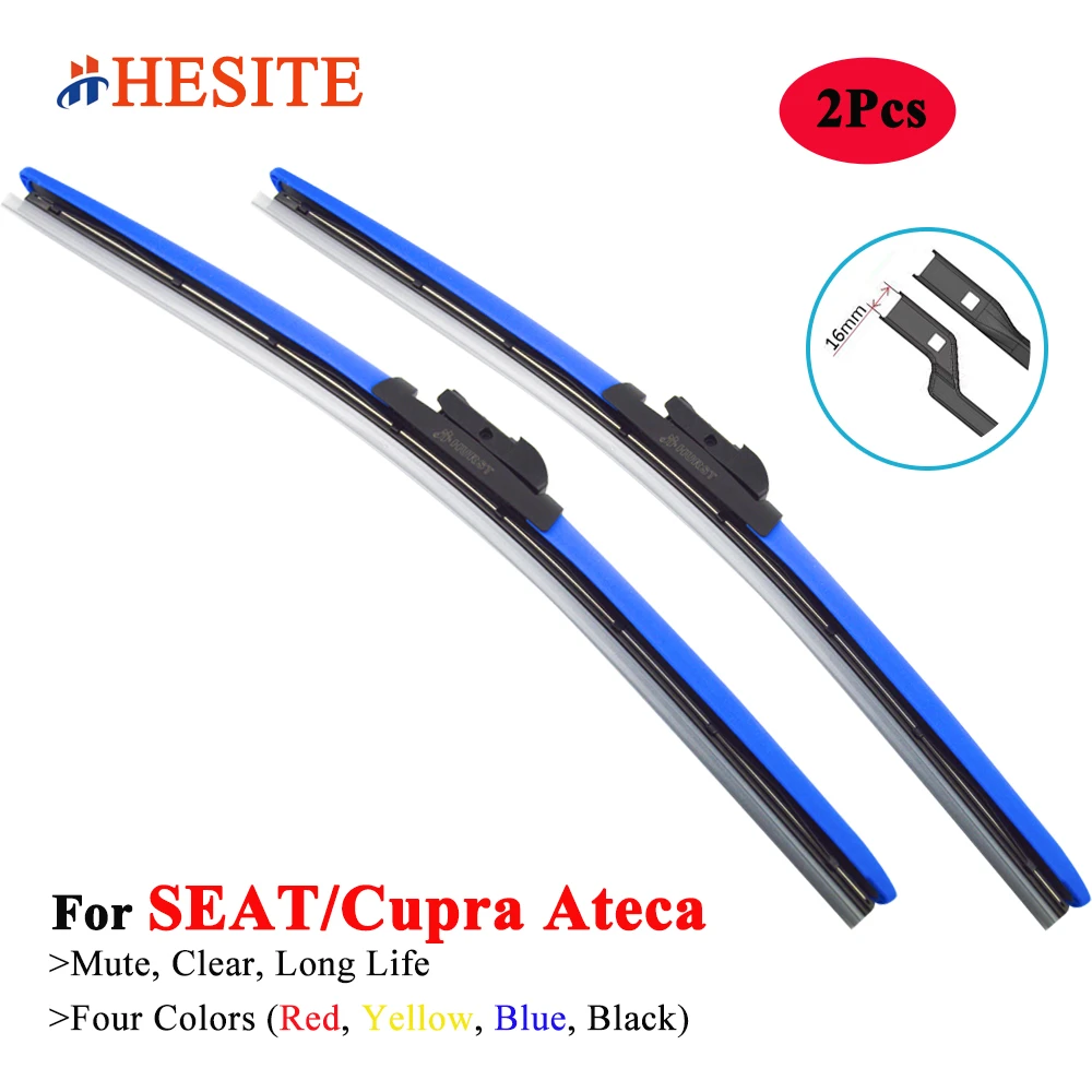 HESITE Colorful Winshield Wiper Blades For SEAT Cupra Ateca SUV KH7