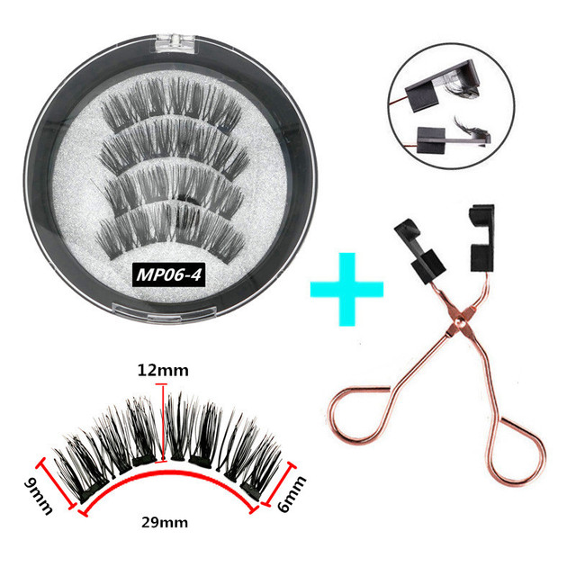 Pairs of Magnet Magnetic Eyelashes, Natural Handmade Mink hair, Reusable