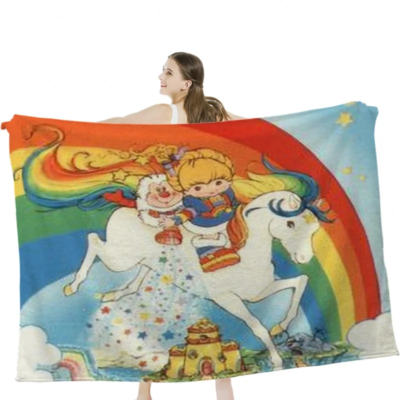 Rainbow brite stardust Throw Blankets Soft Velvet Blanket Camping