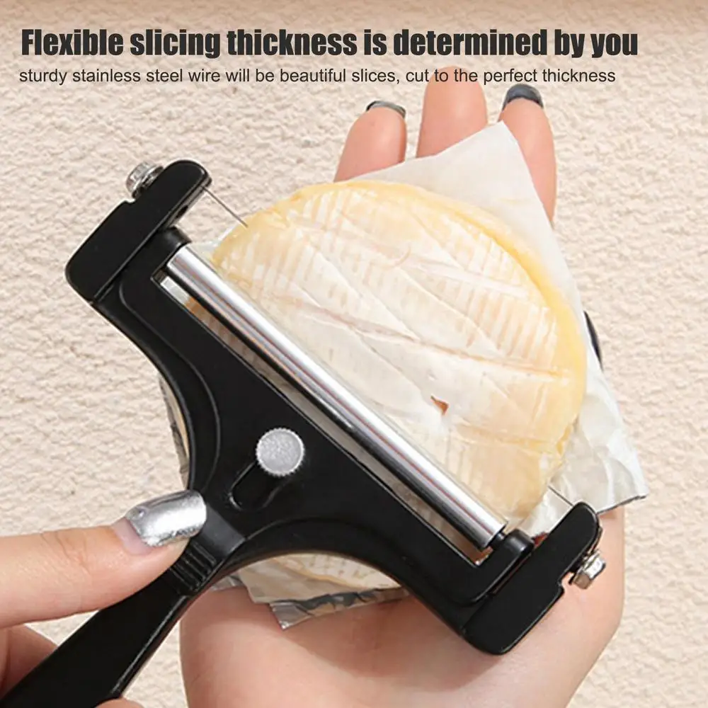 Description Picture 6 of itemCheese Slicer Adjustable Thickness Stainless Steel Wire Cheese Tools Handheld Butter Slicer Cutter Grinder Kitchen accessories