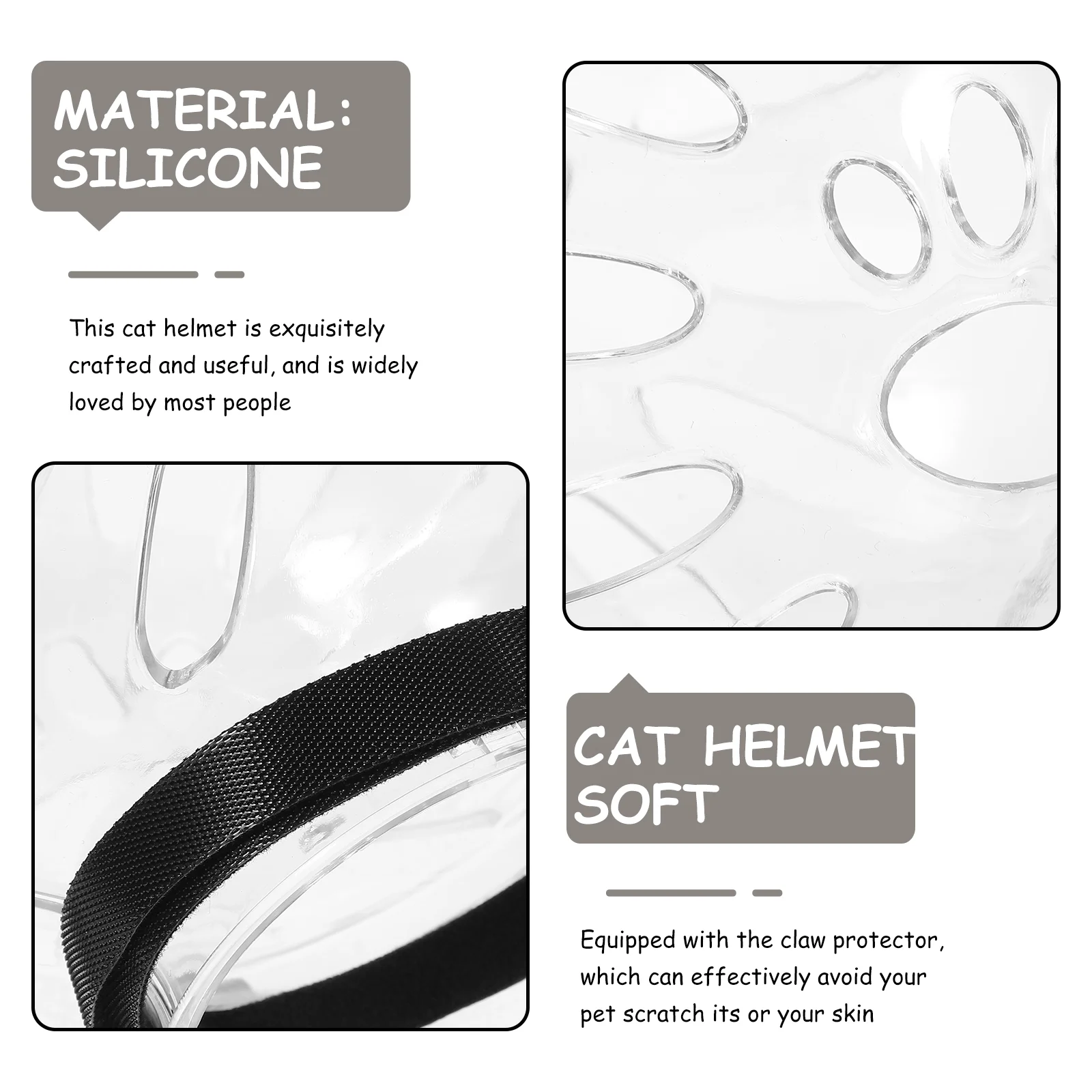 1 Set Cat Soft Adjustable Kitten Hood For Pet Recovery Clear After Surgery DogHelmet Post Operation Pet Products