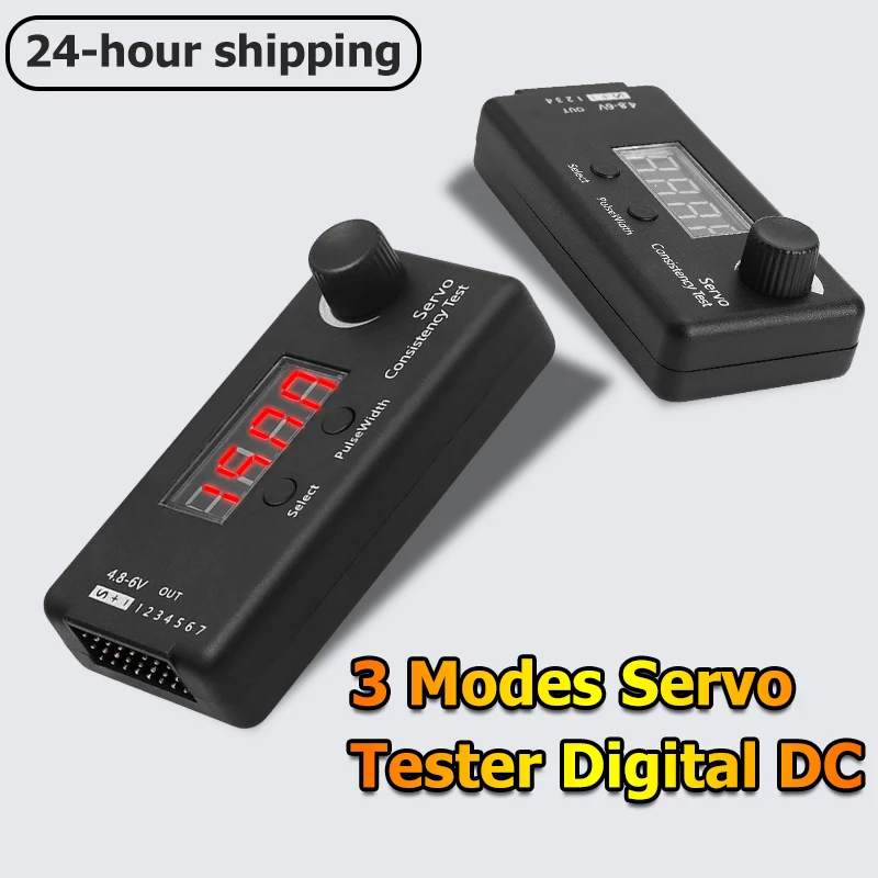 Testeur De Servomoteur Numérique 3CH Diymore - Pour Servo, ESC, Moteur - Tension 4.8V-6V - Boîtier Aluminium