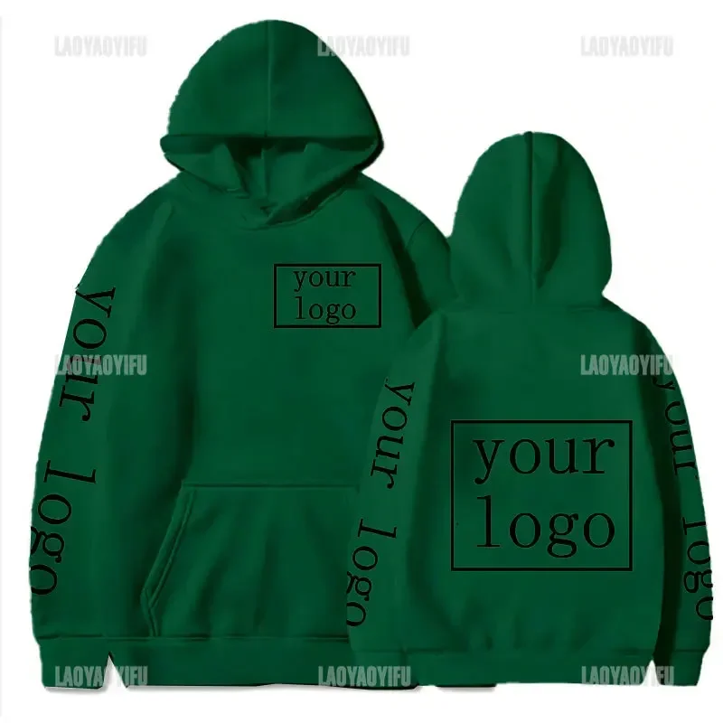 thumbnail image 1 of 2024 Estudiante Casual Texto impreso personalizado Sudadera con capucha DIY Logotipo personalizado Sudadera con capucha personalizada Sudadera con logotipo de texto, 1 of 5