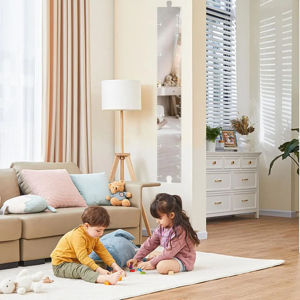1 Set Kids Growth Chart Mirror Dry Erase Board Children Room Wall Hanging Splicing Height Measurement Ruler