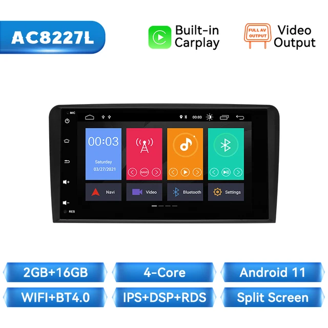 Wireless Carplay 128GB Android 11 Car Radio Player For Audi A3 2 8P
