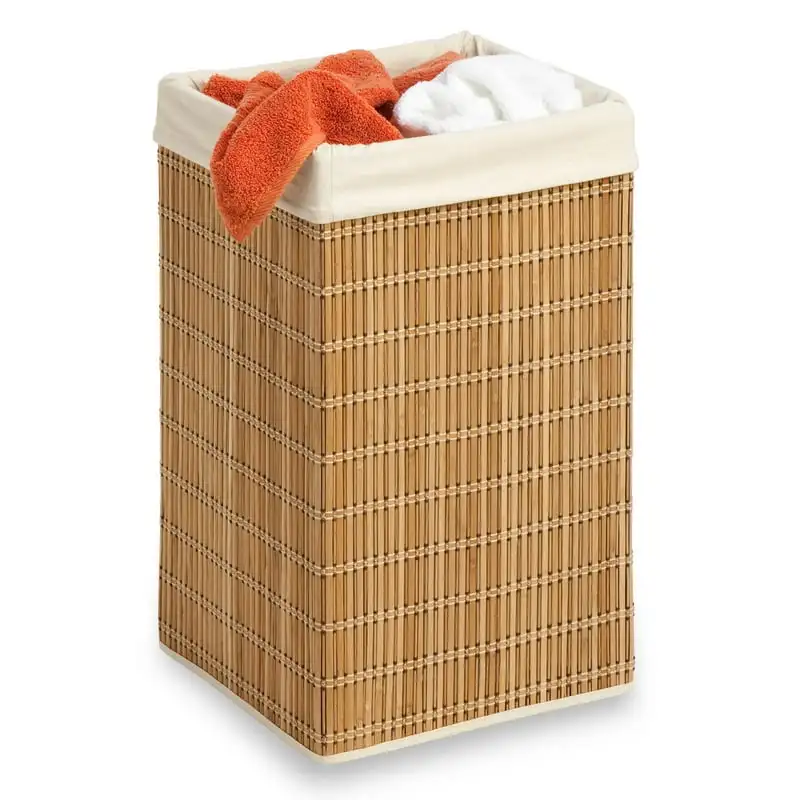 

Can Do Durable Square Bamboo Wicker Hamper, Brown Hamster sand bath Pooper scooper Guinea pig accessories Bunny supplies Bunny a