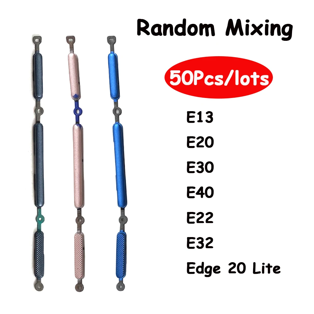 

50Pcs/lots Power Side Keys Button For Motorola Moto Edge 20 Lite E20 E22 E40 E32 E13 Volume Cable On Off Repair Parts