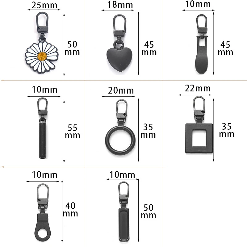 PATIKIL Tirette De Fermeture Éclair De Remplacement, Lot De 8 Tirettes