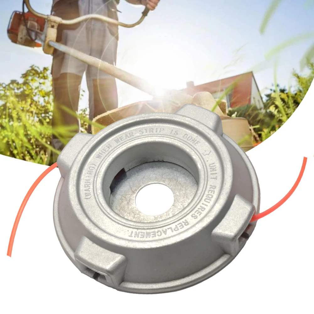 Aluminium Alloy Nylon grass trimmer head aluminum trimmer head Brush Mower Head Universal Trimmer Head Bump Spool Grass Brush Cutter Lawn Mower Garden Home Cutting