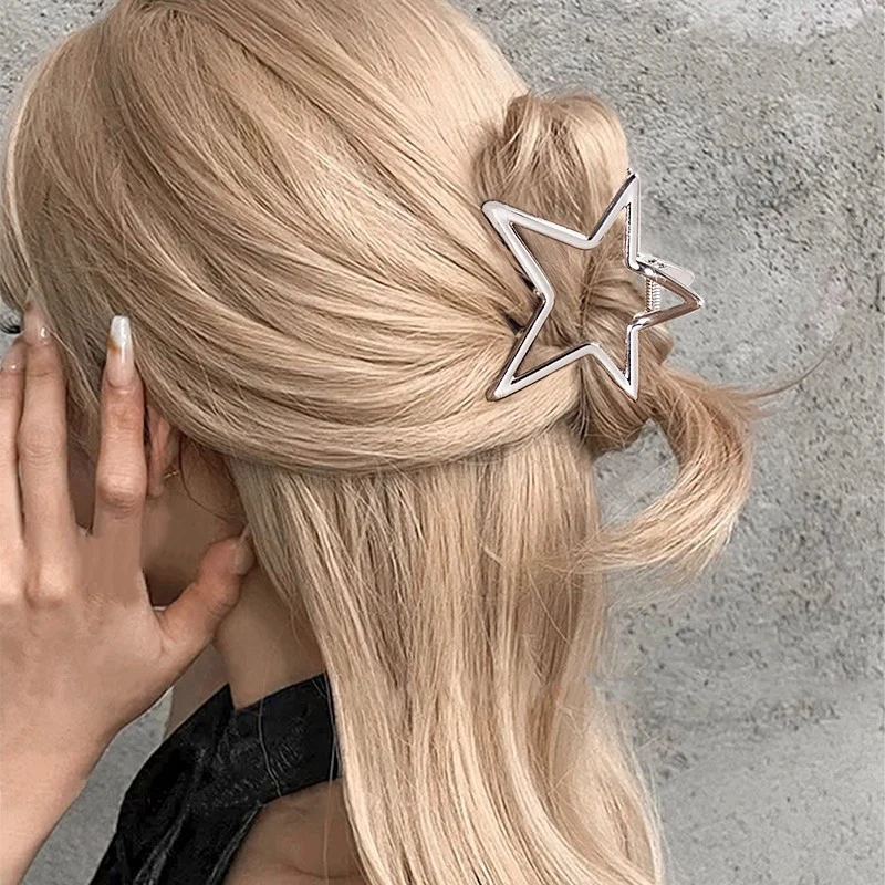 Hohlstern-Haarklammern für Frauen Einfache Süße Coole Trendige Haarspangen Mädchen Y2k Haaraccessoires Modische Haarnadeln als Geschenke – Detail 2