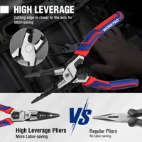 WORKPRO pince à nez aiguille outils de quincaillerie coupe-fil universel électricien pince diagonale universelle multifonctionnelle 6