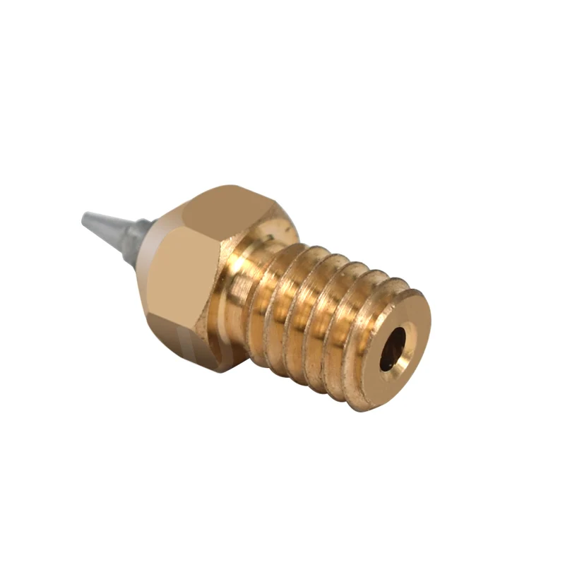 E3D Brass Nozzle With Stainless Steel Tip Detachable Inner Diameter 2.0mm Thread M6 Nozzle 0.2-1.75mm For 3D Printer Accessories