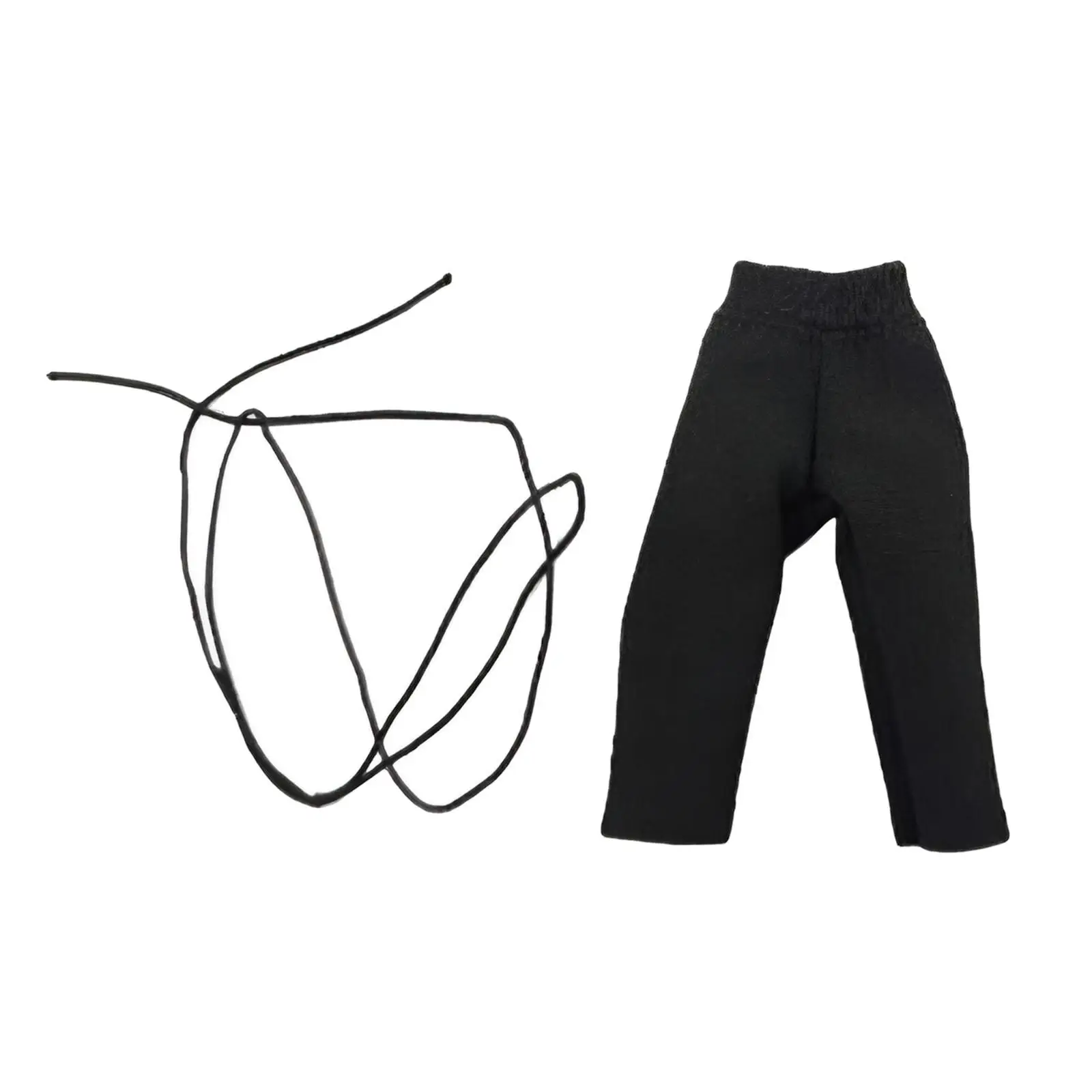1/18 Male Doll Pants, Mini Wide Leg Long Pant Athletic Sports Male Figure Pants Costume for 3.75 inch Action Figures