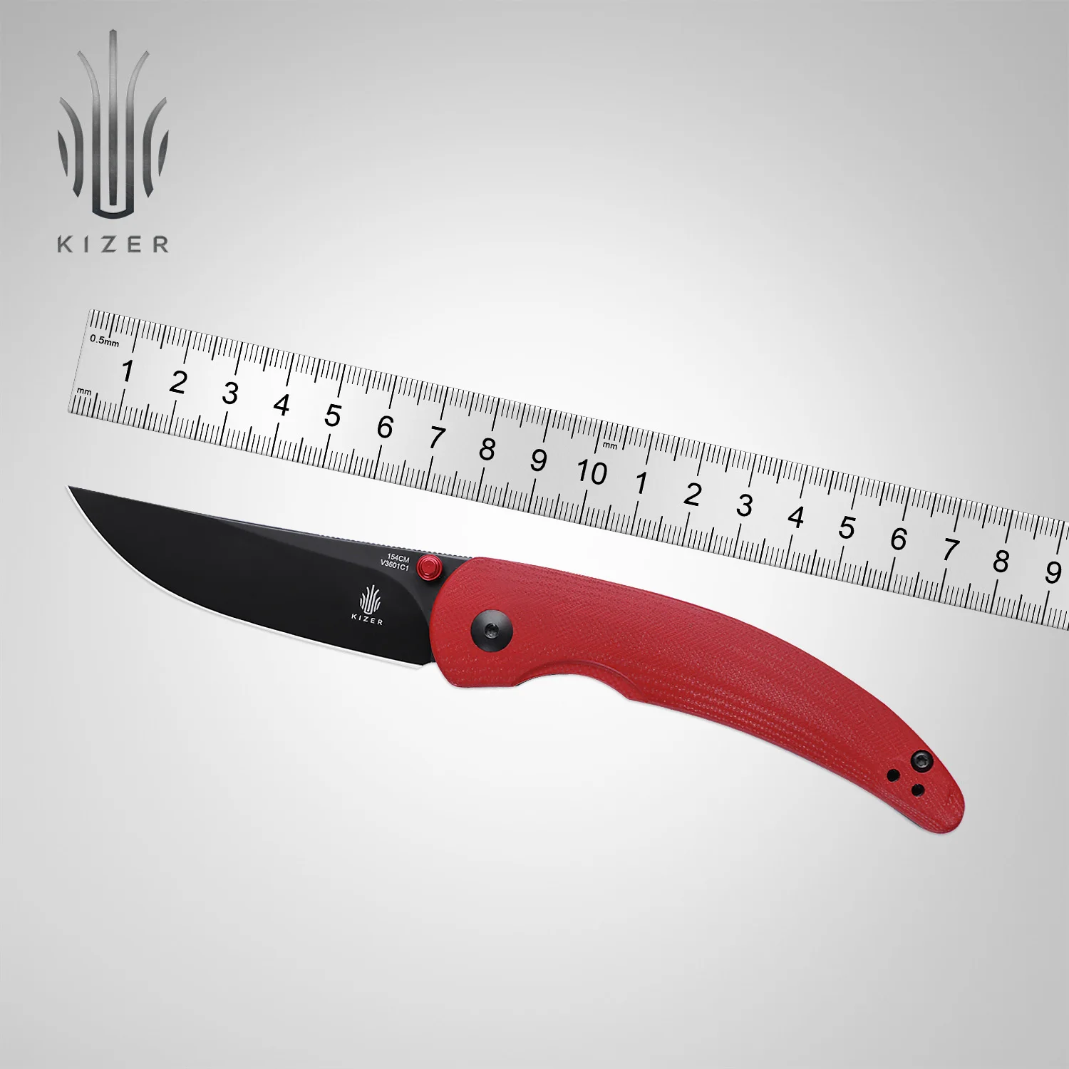  Kizer Chili Pepper EDC Knife, 3 Inches 154CM Blade