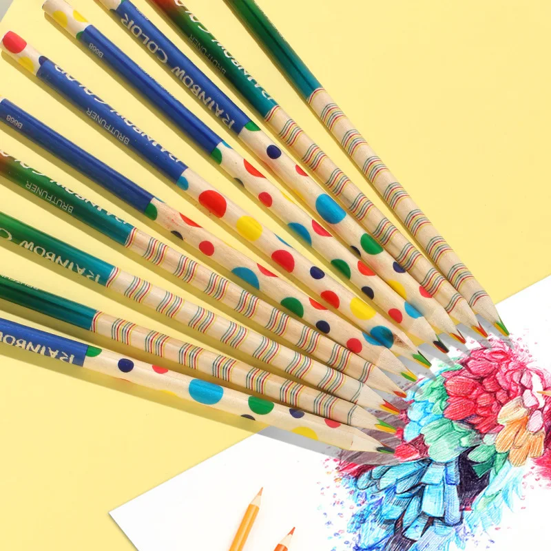 

10 Pcs Triangular Color Pencil for School Student Professional Drawing Office Art School Supplies Colors to Paint Children Gifts