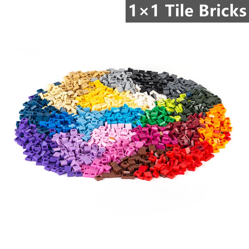 

800 Pcs/Lot 1x1 Tile MOC Bricks Base Parts Compatible with 3070 Block Bulk Accessories DIY Construction Architecture Board