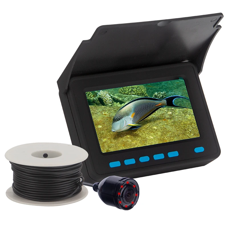 Cámara de pesca sin DVR, dispositivo de grabación de vídeo de 4,3 pulgadas, pantalla LCD HD, impermeable, IP68, infrarroja, subacuática, 20m