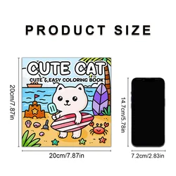 Whimsical Feline Coloring Book for Adults: Delightful and Relaxing Cartoon Patterns (20x20cm 24pages)
